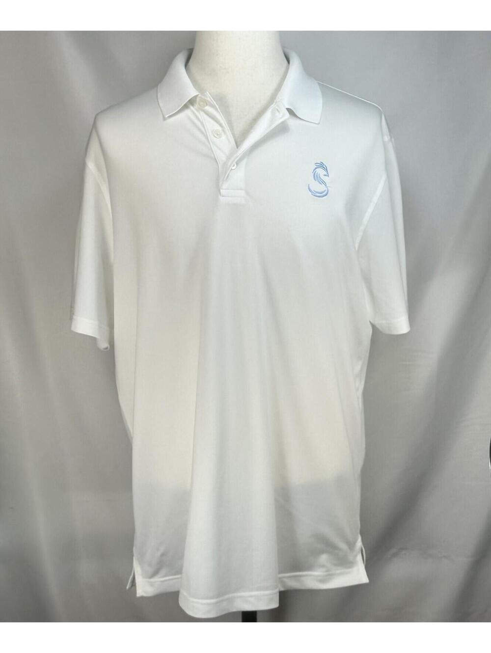 Brooks Brothers 1/4 Button Logo Polo Shirt White Mens XL